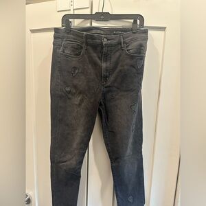 Joe's Jeans Charcoal Skinny Jeans with Heart Accents